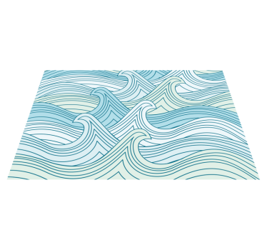 Placemat met golvende lijnmotief - TenStickers