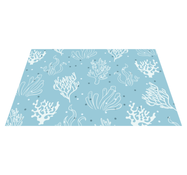 Originele placemat coral patroon kom set - TenStickers