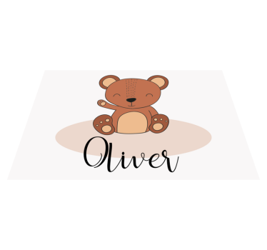 Kinder placemat schattig berenfiguur - TenStickers