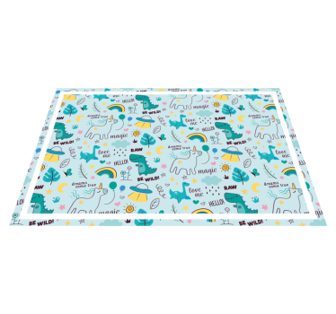 Kinder placemat kleurrijke dino fantasie - TenStickers