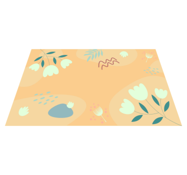 Originele placemat abstract bloemmotief - TenStickers
