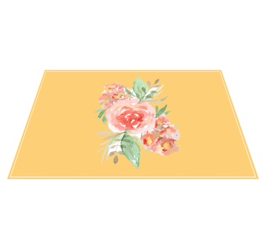 Originele placemat met bloemig patroon accent - TenStickers