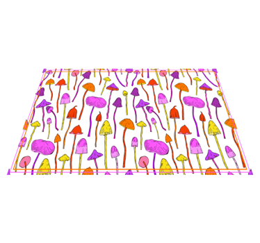 Originele placemat kleurrijk paddenstoelenpatroon - TenStickers