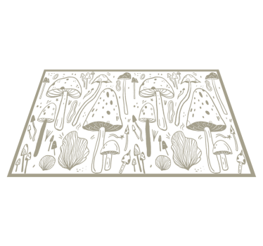 Originele placemat paddenstoel natuur elementen - TenStickers