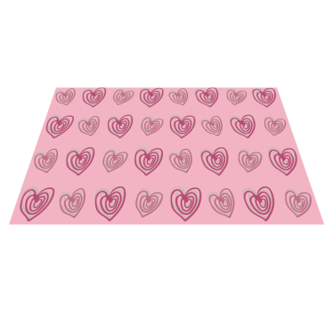 Originele placemat met hartjespatroon - TenStickers