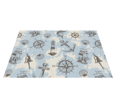 Moderne placemat met nautisch thema print - TenStickers