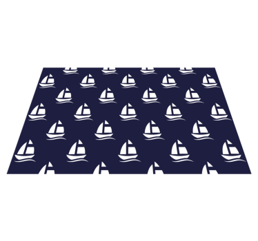 Originele placemat zeilbootpatroon - TenStickers