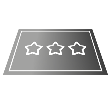 Moderne placemat met sterrenbeoordeling display - TenStickers