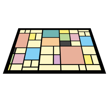 Moderne placemat geometrisch abstract patroon - TenStickers