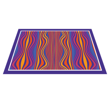 Placemat met gebogen lijnpatronen - TenStickers
