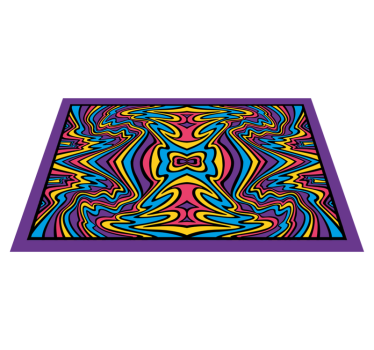 Originele placemat kleurrijke abstracte draaien - TenStickers