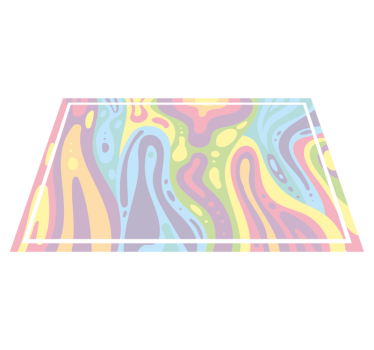 Placemat kleurrijke abstracte golven - TenStickers