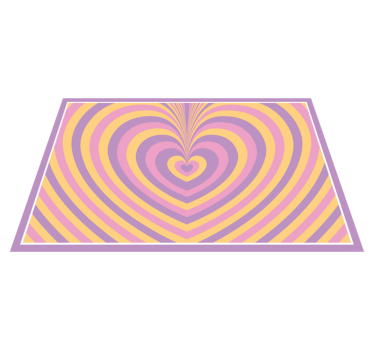 Originele placemat hartpatroon lagen - TenStickers