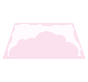 Kinder placemat met wolken thema achtergrond - TenStickers