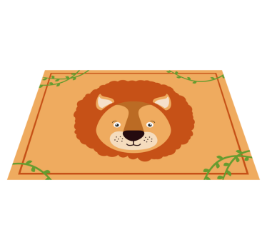 Kinder placemat schattig leeuwenkop - TenStickers