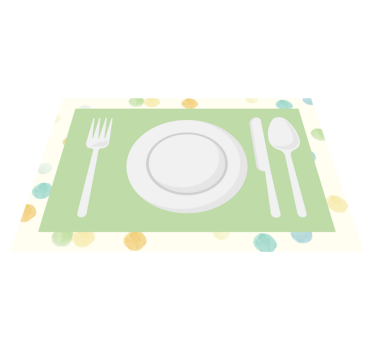 Moderne placemat hedendaagse eettafelset - TenStickers