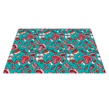 Originele placemat levendig paddenstoelenconcept - TenStickers