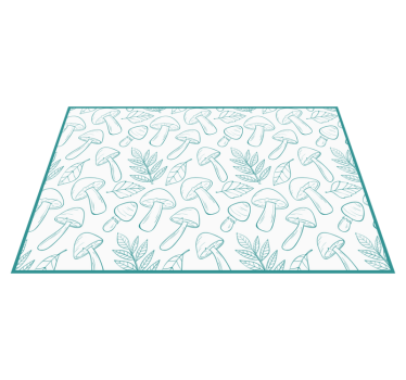 Placemat paddenstoel bladpatroon - TenStickers
