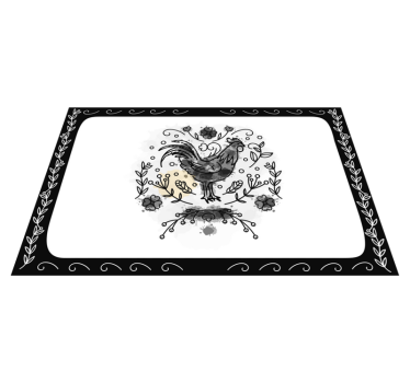Elegante haan illustratie moderne placemat - TenStickers