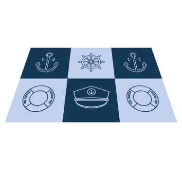 Nautische symbolen mat originele placemat - TenStickers