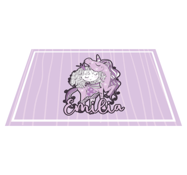 Kinder placemat schattige eenhoorn omhelzing - TenStickers