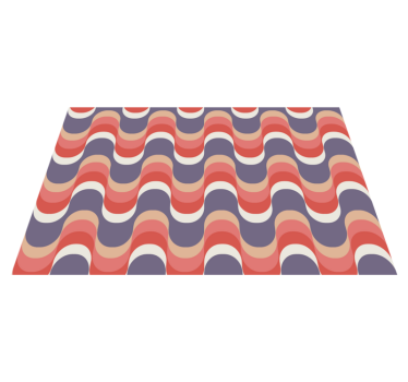 Originele placemats Geometrisch retro groovy patroon - TenStickers