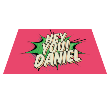 Placemat met naam hey jij! gepersonaliseerd - TenStickers