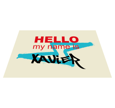 Placemat met tekst gepersonaliseerde naam aankondiging - TenStickers
