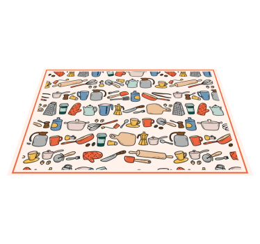 Originele placemat keukengerei assortiment - TenStickers