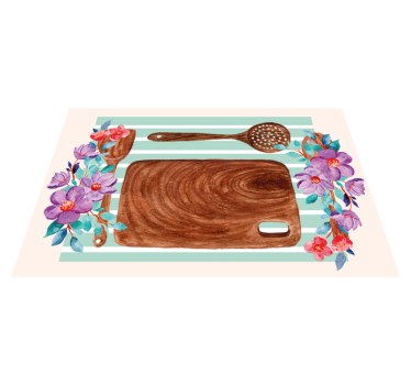 Originele placemat elegante culinaire scene - TenStickers