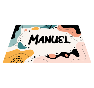 Kinder placemat levendige abstracte vormen - TenStickers
