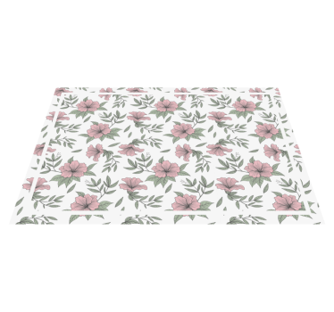 Originele placemat bloemige elementen samenstelling - TenStickers