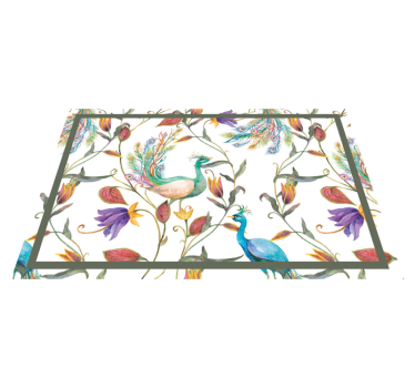 Originele placemat met pauwenbloemenpatroon - TenStickers