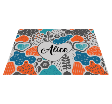Placemat met naam speelse naam ontwerp - TenStickers