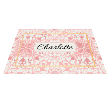 Placemat met naam aangepaste botanische opstelling - TenStickers