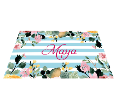 Placemat met naam gepersonaliseerde naam placemat - TenStickers