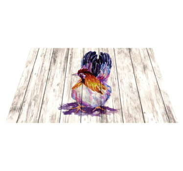 Originele placemat kleurrijke vogelillustratie - TenStickers