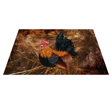 Originele placemat met levendige kip kunst - TenStickers