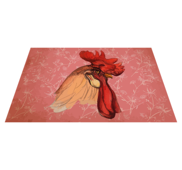Originele placemat met illustratie van een haan - TenStickers