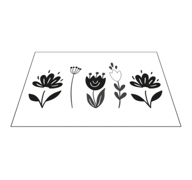 Originele placemat met bloemenlijntekening - TenStickers