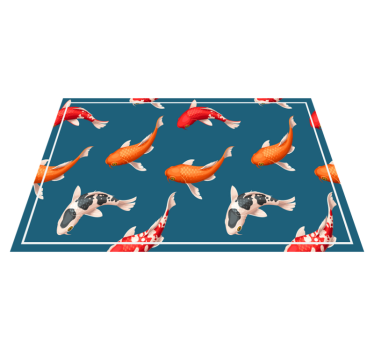 Originele placemat kleurrijk koi vis patroon - TenStickers
