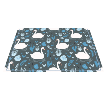 Originele placemat met zwanenpatroon - TenStickers