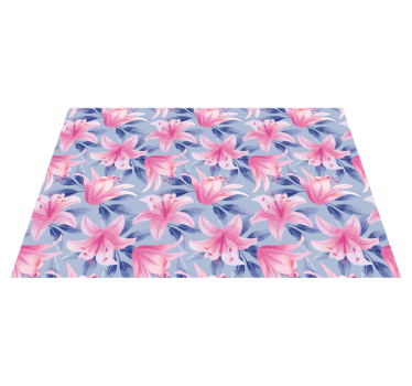 Originele placemat met bloemenpatroon in roze lelie - TenStickers