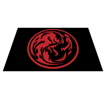 Originele placemat met draak embleem motief - TenStickers