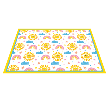 Kinder placemat zonneschijn regenboogpatroon - TenStickers