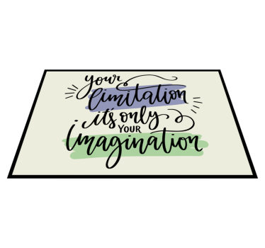 Placemat met tekst motivational zinskunst - TenStickers