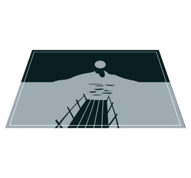 Moderne placemat brug over water - TenStickers