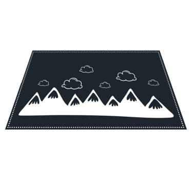 Moderne placemat bergketen silhouet - TenStickers
