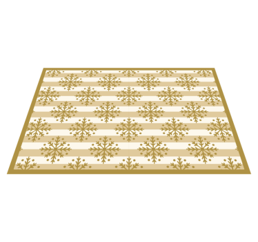 Kerstmis placemat met sneeuwvlokpatroon - TenStickers