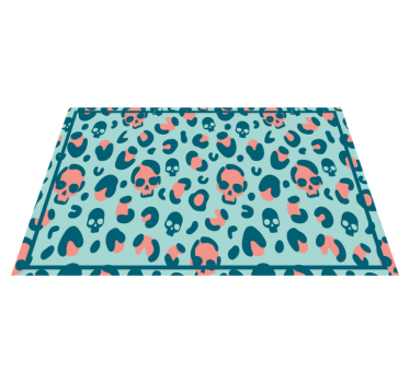 Originele placemat met schedelprint textuur - TenStickers